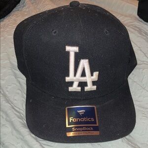 Fanatics Black Snapback Cap with White Logo